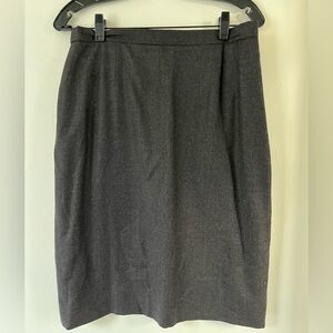 Escada gray cashmere wool pencil skirt size 42